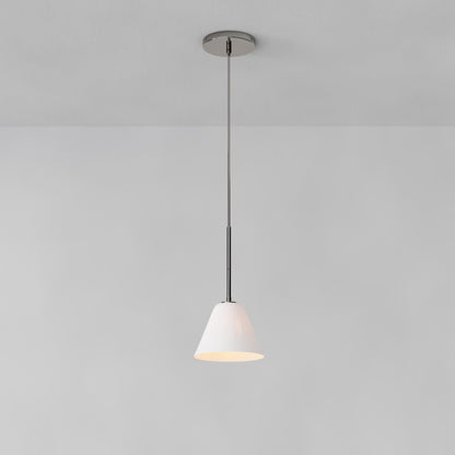 Cone Milk Clear Glass Cone Pendant Light for Kitchen