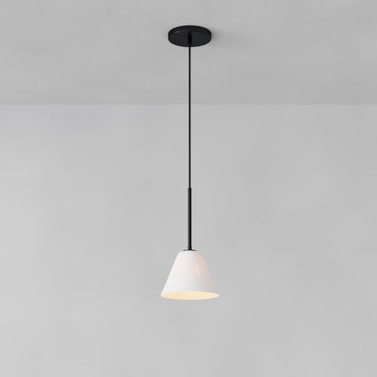 Cone Milk Clear Glass Cone Pendant Light for Kitchen