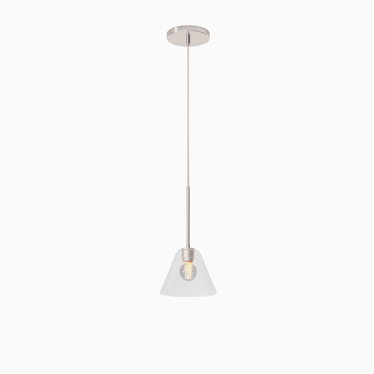
Cone Milk Clear Glass Cone Pendant Light for Kitchen