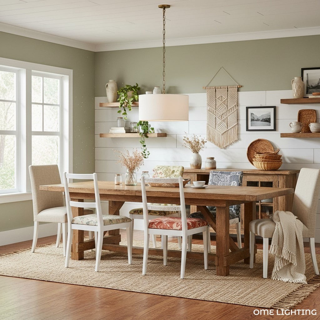 
Rowan Linen Drum Pendant Light for Kitchen