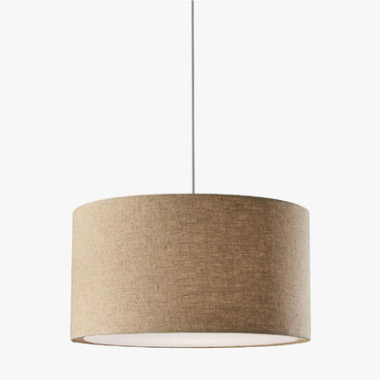 Rowan Linen Drum Pendant Light Transitional Living