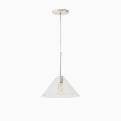 Cone Milk Clear Glass Cone Pendant Light for Kitchen