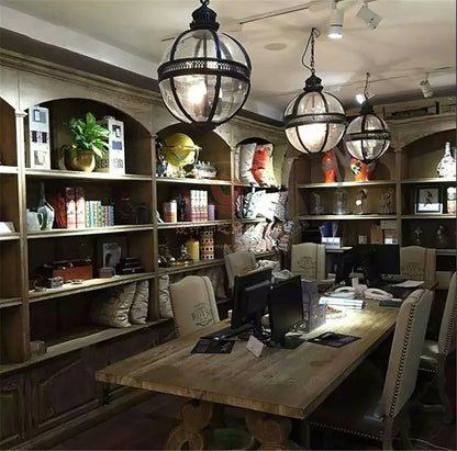 Svelte Vintage Industrial Glass Pendant Light