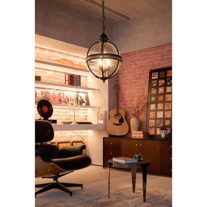 Svelte Vintage Industrial Glass Pendant Light