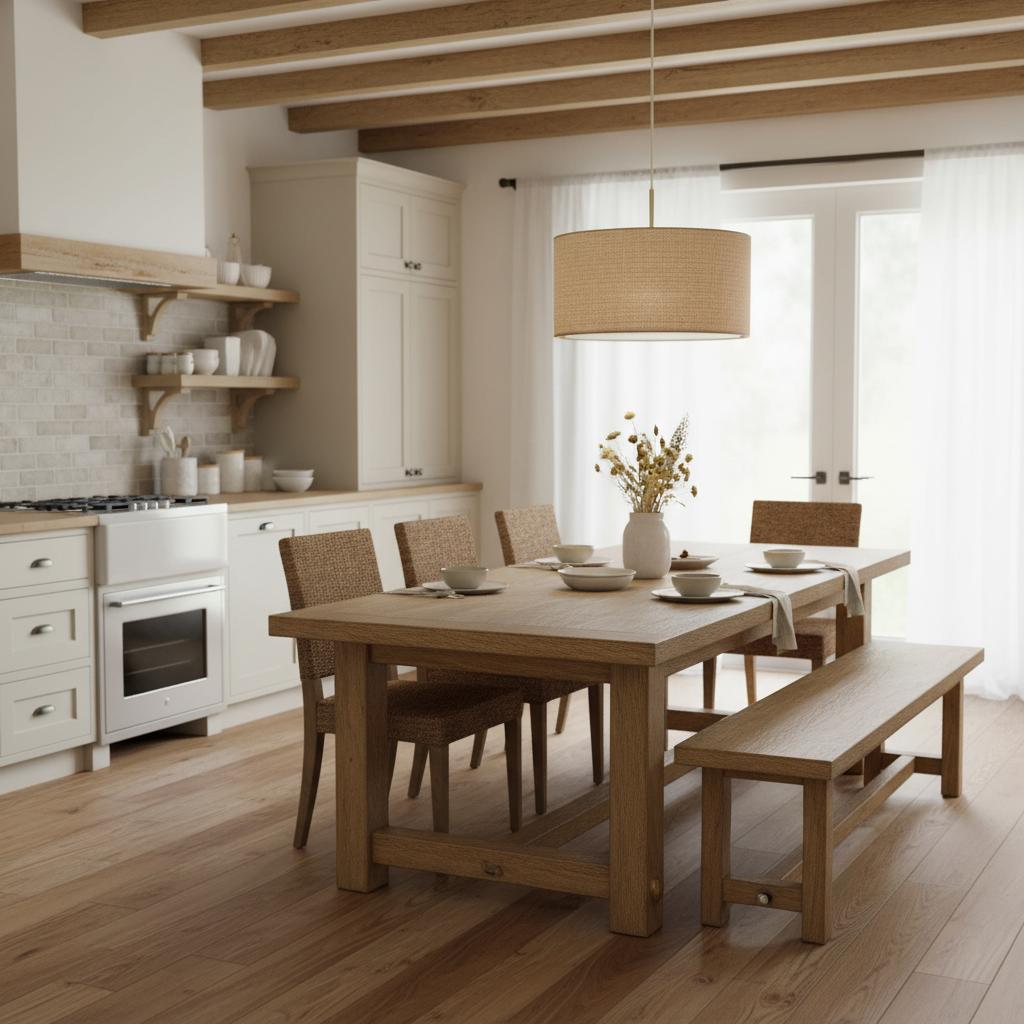 
Rowan Linen Drum Pendant Light Transitional Living