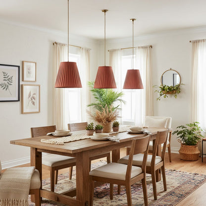 Grace Fabric Pleated Shade Pendant Light